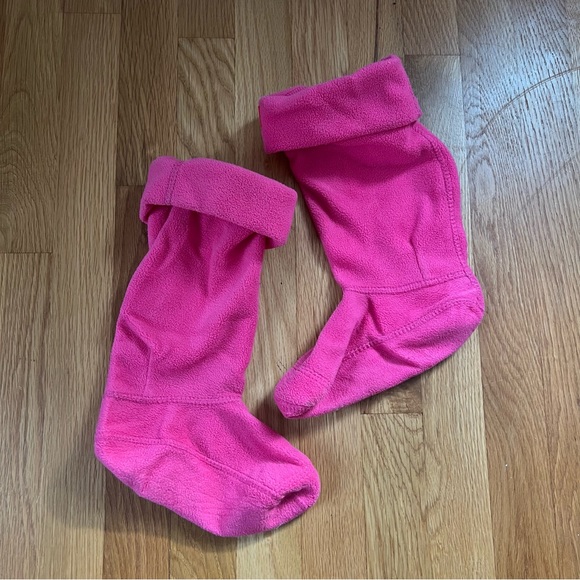 HUNTER Hot Pink Children’s Fleece High Socks- Size L - Picture 4 of 7